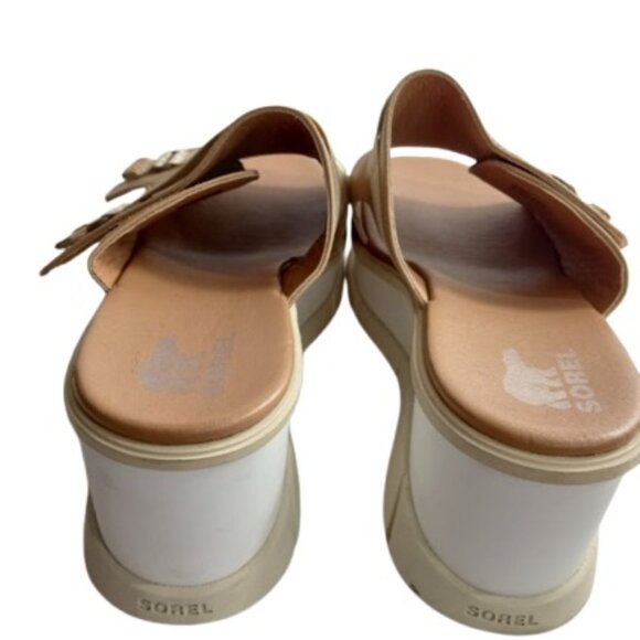 Sorel Womens Joanie II Platform Slide Sandals Beige White US 11 - Picture 5 of 6